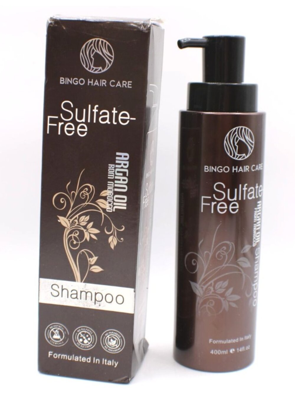 Bingo Hair Care Argan Oil Shampoo 14oz Formulated In Italy Gentle Nourishing For